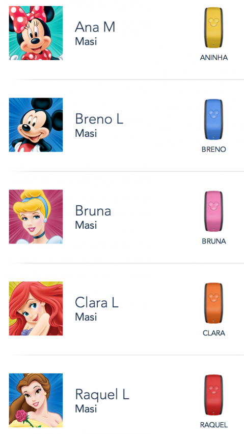 Magic bands da Familia