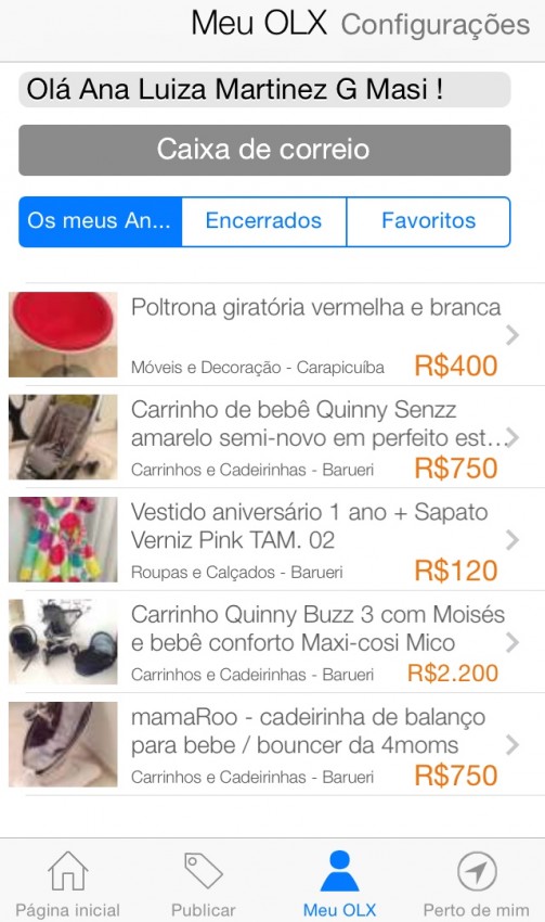 produtos de bebe OLX em alphaville