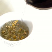 Inalação com chá de camomila