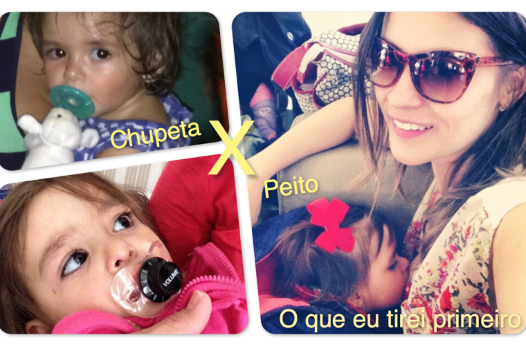 O que eu tiro primeiro: o peito ou a chupeta?