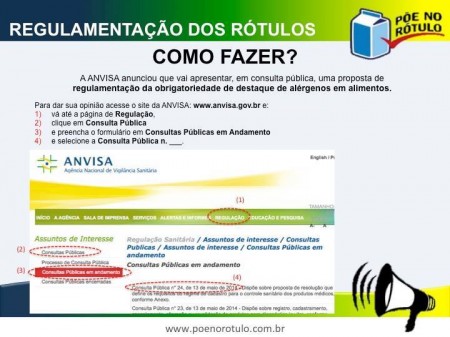 consulta anvisa rotulagem de alimentos